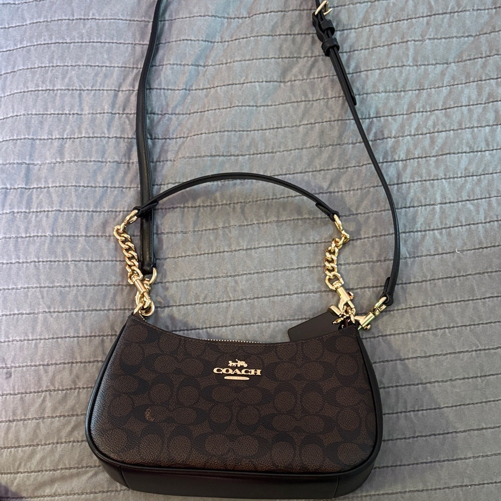 Coach Black and Gold Shoulder Bag